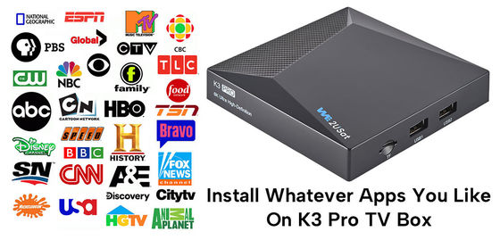 Προσαρμοσμένο Android IPTV Box We2u K3 Pro Lifetime IPTV Box Μαύρο
