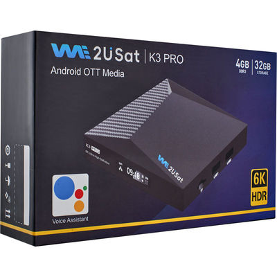 Προσαρμοσμένο Android IPTV Box We2u K3 Pro Lifetime IPTV Box Μαύρο